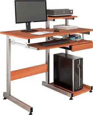 Techni Mobili Complete Computer Workstation Desk, 38" W x 22" D x 35" H, Woodgrain