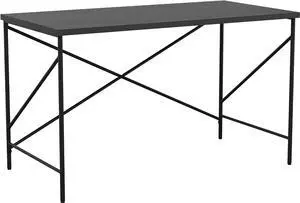 Martha Stewart Maddox Home Office Parsons Desk in Black Wood Grain with Oil Rubbed Bronze Metal X-Frame Martha Stewart Maddox Home Office Parsons Desk in Black Wood Grain with Oil Rubbed Bronze Metal X-Frame