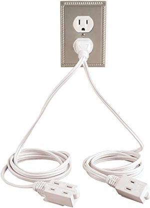 Collections Etc Double Ended Extension Cord, White