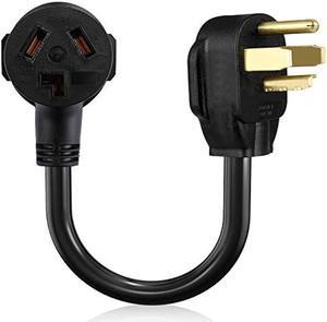 BOEEMI 4 Prong New Electric Dryer Plug Male to 3-Prong Old Dryer Receptacle Female Connector Adapter, NEMA 14-30P to 10-30R 4-Prong Dryer Outlet Adapter, 30A 125/250V 1.5FT, UL Compliant