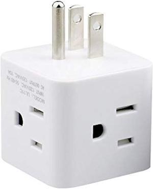 Multi Plug Outlet Extender,Wonplug Right Angle Plug Adapter with 4 AC Side Outlets Adaptor Electrical Multiple Plug Extender Splitter Expander Compact Wall Charger for USA Home Office Cruise Travel