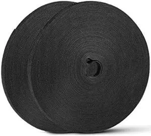 164ft x 1/2inch Hook Loop Cable Ties - BSELEYY Fastening Reusable Straps Double-Sided Self Gripping Fastener Cable Management Tape for Home,Office, Wire Bundling (82ft x 2 Rolls)
