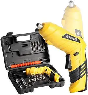 SainSmart Cordless Electric Screwdriver with Rechargeable 3.6v Lithium Battery and 1/4 Hex Chuck, Includes 45pcs Bits, 1 Extension Rod and 1 USB Cable