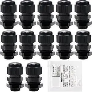 MAKERELE NPT 3/8 Nylon Cable Glands, IP68 Waterproof Strain Relief Cord Connector