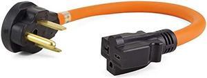 1.5 FT NEMA 6-50P to 6-20R Welder Adapter Cord,Electric Vehicle Charging Adapter,50 to 30 Amp,250V,STW 12AWG*3C Cable and The Cable UL Certification,Orange
