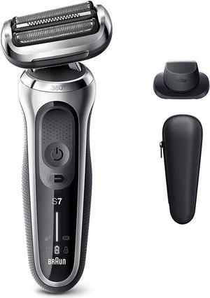 Braun Series 7 7020s Flex Electric Razor for Men with Precision Trimmer, Wet & Dry, Rechargeable, Cordless Foil Shaver, Silver