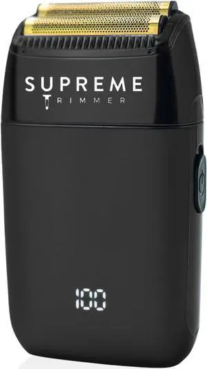 Supreme Trimmer Crunch Lite Foil Shaver for men (60 Minute Runtime) Men's Electric Razor for Bald Head, Stubble |STF600 Black