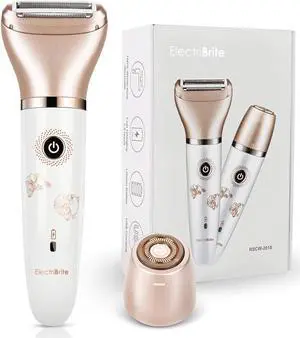 Electric Razor for Women - Painless 2-in-1 Women Shaver Hair Remover for Face, Legs and Underarm, Portable Waterproof Bikini Trimmer Wet and Dry Cordless Lady Hair Removal - Micro USB Recharge
