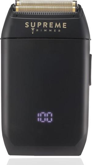 Supreme Trimmer Crunch Mens Foil Shaver STF602 | 150 Minute Run Time Men's Electric Razor | Waterproof Shaver for Short hair or Stubble, Barber Use | Black