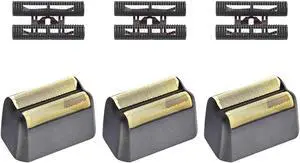 3 Pack Professional 5 Star Series Finale Shaver Replacement Foil and Cutter Bar Assembly Compatible with wahl Shaver Foil 7031-100, 7043-100 Super Close Shaving Replacement HeadsBlack