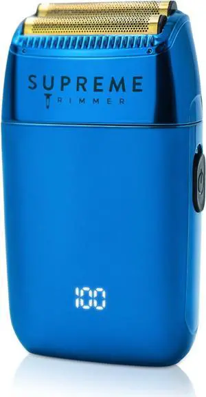 Supreme Trimmer Crunch Lite STF600  Professional Double Foil Shaver for Men | Cordless & Corded, 60 Min Runtime, Hidden LED Display | Barber Face & Head Finishing Razor