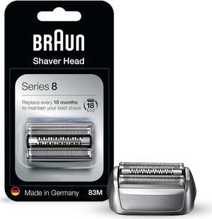 Braun Series 8 83M Electric Shaver Head Replacement Cassette, Silver
