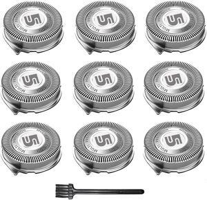 SH50 Replacement Heads forSeries 5000 Electric Shaver, Replacement Blades Head Fit for Series 5000 (S5xxx), AquaTouch (S5xxx), PowerTouch (PT8xx, PT7xx) 9-pc Pack