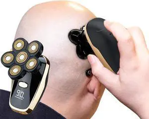 Electric Razor for Men Head Shaver for Bald Men Grooming Kit Wet Dry Rotary Shavers Nose Hair Beard Trimmer Clippers Facial Cleansing Brush Cordless Waterproof USB Charging Rechargeable(LK6302)