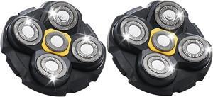 Shaver Replacement Heads Compatible with Microtouch Titanium Head Shaver, for Bald Men 2 Pack
