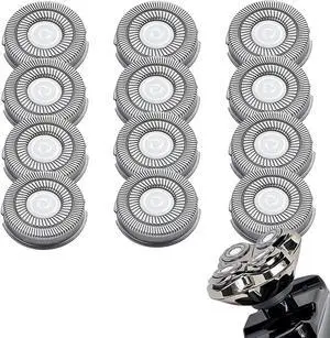 Shaver Replacement Blades, Electric Razor Replacement Head, Compatible with Skull Shaver Pitbull Gold/Silver PRO Shaver And other Electric shaver, Super Close Shaving Replacement Heads, 12-Pack.