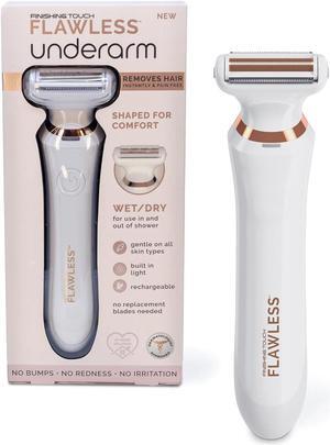Finishing Touch Flawless Underarm Hair Removal Electric Razor Device, Designed to Shave and Contour Womens Sensitive Underarm Area, Cordless Groomer, Painless for All Skin Types