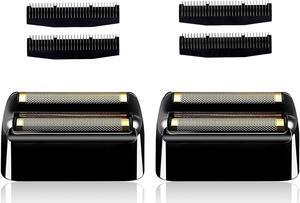 Shaver Replacement Foil and Cutters compatible with BaBylissPRO Barberology Double FXFS2 (2PC Black)