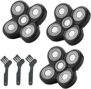 3 pcs Shaver Replacement Blades Compatible with Shaver Head,5 Blades Shaver Replacement Heads Replacement Blades for Bald Men