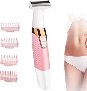 Electric Shaver Trimmer for Women Full Body,Painless Lady Wet & Dry Electric Bikini Line Trimmer Body Hair Remover for Leg Underarm Eyebrow Public,USB Rechargeable Cordless Waterproof