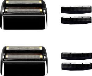 Replacement Foil and Cutter for Barberology Electric Shaver, Double Foil Shaver Replacement Head, Replacement Head Compatible with BaBylissPRO Barberology FXFS2 Electric Razors (Black)