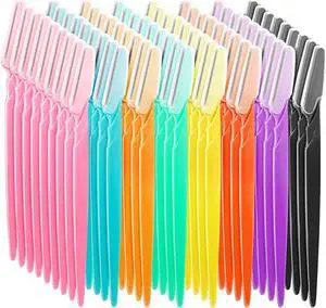 96 Pcs Eyebrow Razors Shavers Trimmers for Women Dermaplane Razor Facial Razors Shavers Facial Hair Removal for Women Exfoliating Dermaplaning Tool for Face with Precise Cover for Makeup Care Tools