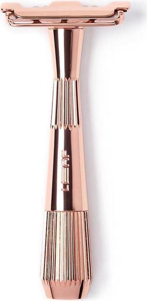 Leaf Shave | Twig Razor, Rose Gold - All-Metal, Eco-Friendly Razor for Men & Women; Includes 5 Stainless Steel Single-Edge Razor Blades; Recommended for Face Shaving Lighter Hair and Sensitive Skin