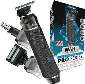 Wahl USA Pro Series High Visibility Skeleton Style Trimmer, Lithium-Ion Cordless USB Rechargeable All in One Shaving & Close Cutting Beard Trimmer for Men with Near Zero Gap Blade  3026018