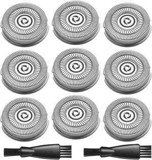 9 Pack Shaver Replacement Blades for Pritech Shaver Replacement Blades Pritech Electric Shaver rsm-1505 Replacement Heads, 2 Cleaning Brush