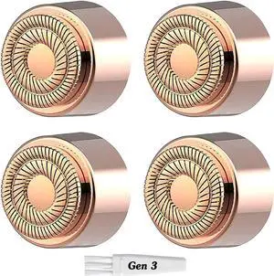 Generation 3 Replacement Heads for Flawless Facial Hair Remover, Double Blades Ring Heads for Women Face, 4 Pack
