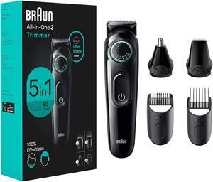 Braun All-In-One Style Kit Series 3 3450, 5-in-1 Trimmer for Men with Beard Trimmer, Ear & Nose Trimmer, Hair Clippers & More, Ultra-Sharp Blade, 40 Length Settings and Washable