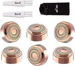 Replacement Heads for Flawless Hair Remover, Gen 2 Replacement blades for Finishing Touch Facial Hair Removal for Women, Painless Razor Head for Face with Gurelax Flannel Bag