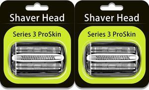 32B Replacement Shaver Head for Braun Series 3,Shaving Razor Head Suitable for Braun S3 3000s 3010s 3020s 3030s 3040s 3050cc 3070cc 3080s 3090cc 310s 320 330 340 350cc ect (2PCS)