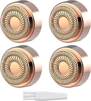 Women's Facial Hair Remover Replacment Heads Generation 2 Double Halo Perfect for Finishing Touch Flawless Gen 2 Facial Hair Removal,18K Gold-Plated 4-pc Pack