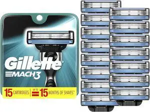Mach3 Razor Refills for Men, 15 Razor Blade Refills