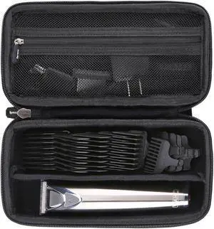 Aproca Hard Travel Storage Case,for Wahl Clipper Stainless Steel Lithium Ion Plus Beard Trimmer Hair Clippers Shavers 9818 / Braun MGK3060 Men's Beard Trimmer (Black)