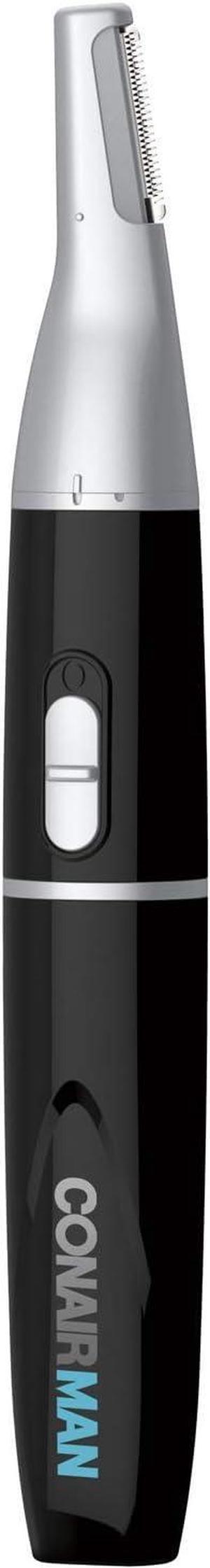 ConairMAN All-in-One Personal Trimmer for Men, for Nose, Ear, Eyebrows and Sideburns Hair Trimmer, 4 piece Men's Grooming Kit, Lithium Battery-Powered