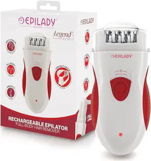Epilady Hair Removal Epilator for Women | Rechargeable Hair Remover for Women | Legend 4 Electric Shaver for Women, Hair Removal Device | Bikini Trimmer w/ Pouch | Cord/Cordless, 2 Speeds