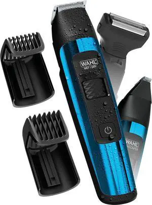 Wahl Manscaper® Total Body Grooming and your Hair Down There Rechargeable Deluxe Hair Trimmer and Shaver with Safe-Touch Detachable Stainless Steel Precision Blades - Model 5708
