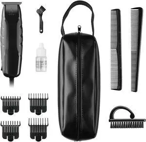 Andis 30285 Headliner 2, 11-Piece Hair Cutting Trimmer Kit, Carbon Steel T-Blade, Corded Electric, Black