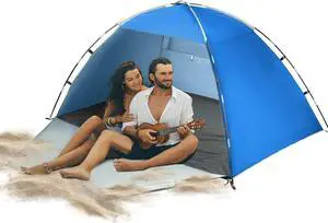 Beach Tent for 2-4 Persons, Beach Tent Sun Shelter UPF50+ UV Protection, Sun Shade Witch Huge Breathable Mesh Window, Easy Set up, for Beach, Camping, Fishing Beach Tent for 2-4 Persons, Beach Tent Sun Shelter UPF50+ UV Protection, Sun Shade Witch Huge Breathable Mesh Window, Easy Set up, for Beach, Camping, Fishing