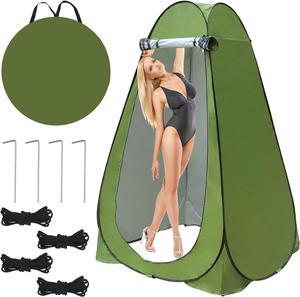 Pop Up Privacy Tent Camping Shower Tent, Instant Tent Easy Set Up and Foldable, Pop Up Shower Tent Changing Tent Privacy Tent for Portable Toilet, Hiking, Fishing, Beach, Washing, Green
