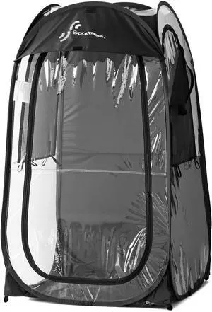 Sports Tent: 1 Person Instant Shelter with Ultra Visibility for Cold Day - Lightweight Portable Pop Up Tent for Sports Event, Protection from Cold Wind and Rain, 37" Lx 37" W x 63.5" H