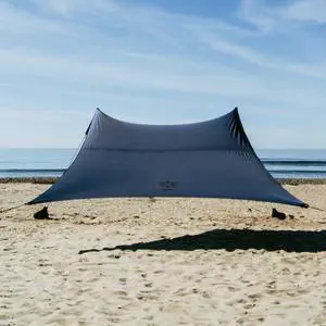 Neso Gigante - Portable Beach Tent - Ideal to Enjoy with Family and Friends - UPF 50+, Water-Resistant, and Lightweight - Navy, 11' x 11'