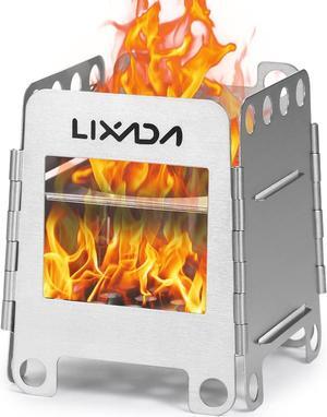 Lixada Camping Stove Wood Burning Stove Portable Stainless Steel Backpacking Stove for Picnic BBQ Camp Hiking