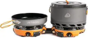 Jetboil Genesis Basecamp Backpacking and Camping Stove Cooking System with Camping Cookware
