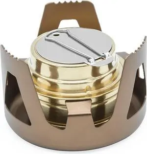 Outdoor Mini Portable Alcohol Stove Burner for Backpacking Hiking Camping Survival - Copper