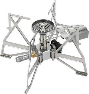 CAMPINGMOON Butane Camping Stove Portable Regulator Single Burner w/Storage Bag XD-3 (Silver w/o igniter)