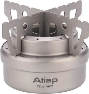 Alcohol Stove Backpacking Stove Camping Stove Alcohol Burner with Cross Stand Titanium Ultralight Portable Alcohol Stove Backpacking Stove Camping Stove Alcohol Burner with Cross Stand Titanium Ultralight Portable