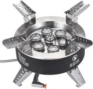 Bulin AirOka B18 18000W Titanium Alloy Portable Picnic Camping Stove Windproof Design Gas Cooking Burner with Piezo Ignition & Carry Case Collapsible Stove Burner for Outdoor Backpacking/Hiking/Picnic
